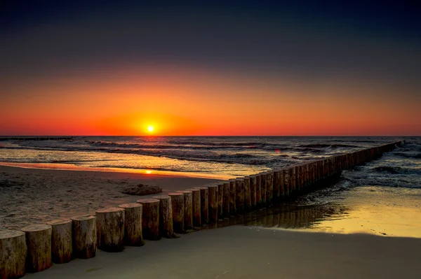 Sonnenuntergang an der Ostsee — Stockfoto