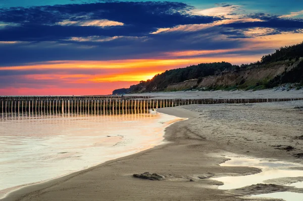 Coucher de soleil sur la mer Baltique — Photo