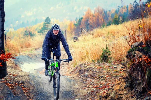 Mountain bike in azione — Foto Stock