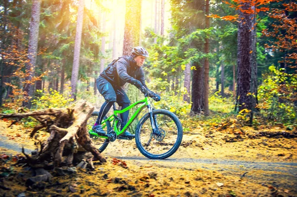 Mountain bike in azione — Foto Stock