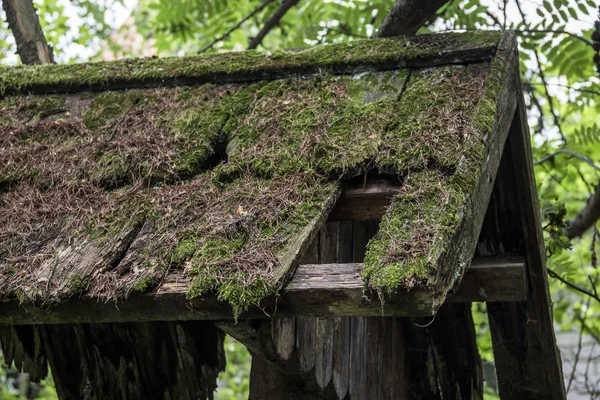 Stará dřevěná brána — Stock fotografie