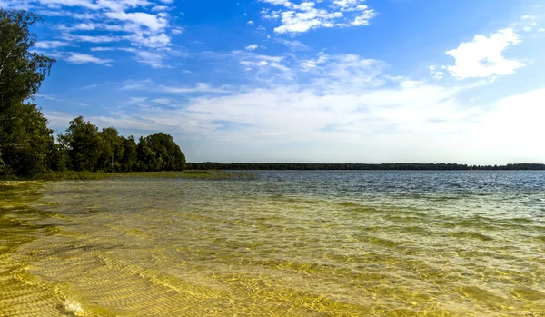 Uma Vista Panorâmica Lago Pisochne Grupo Shatskyi Lakes Parque Natural — Fotografia de Stock
