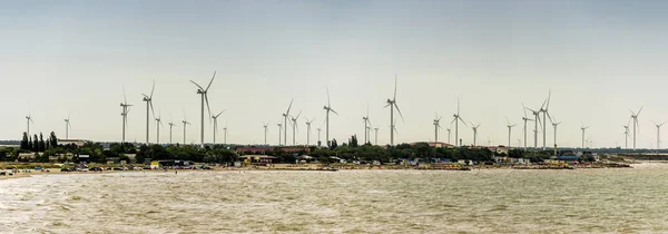 Windmills Electric Power Production Botievo Wind Farm Azov Sea Ukraine — Stock Photo, Image