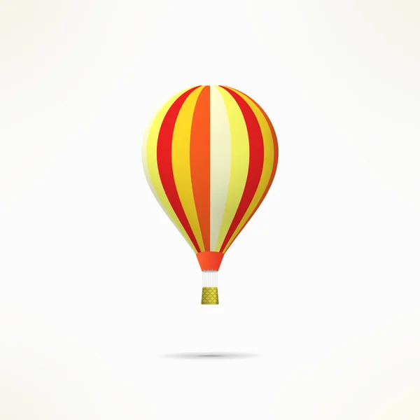 Colorful hot air balloon isolated on white — Stock Vector