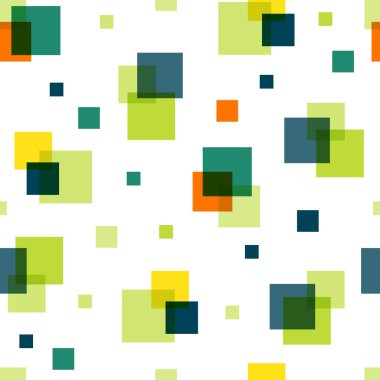 Parlak kareler seamless modeli. Vektör