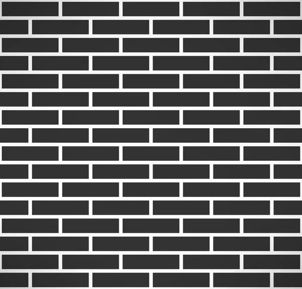 Black brick wall seamless pattern. Vector — Stock Vector