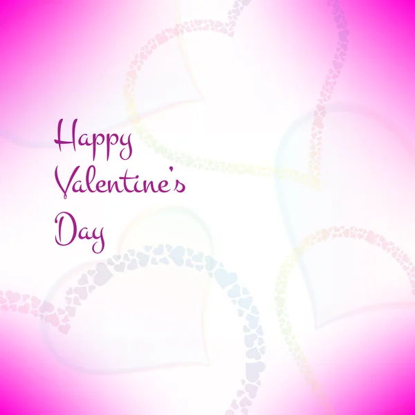 Rózsaszín Valentin kártya elegáns szívét. Vektor — Stock Vector