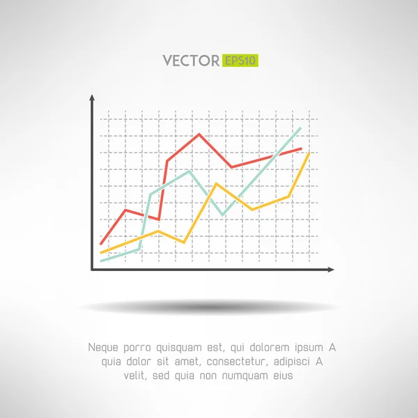 Gráficos de finanças econômicas gráfico ícone. Diagrama gráfico de venda de mercado para apresentação. Vetor —  Vetores de Stock