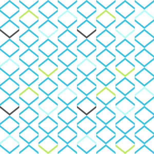 Azul brillante geométrico moderno patrón sin costuras. Coloridos rectángulos fondo simple. Ilustración vectorial — Vector de stock