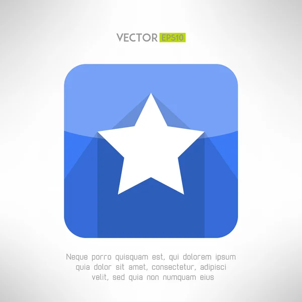 V jednoduché a čisté moderní plochý design ikonu hvězdičky. Hodnocení a oblíbené webové prvek. Koncept vítězství. Vektorové ilustrace. — Stockový vektor