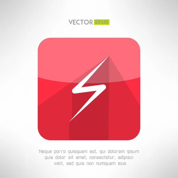Bright lightning icon made in clean and simple modern flat design. Vector illustration. — Stock Vector