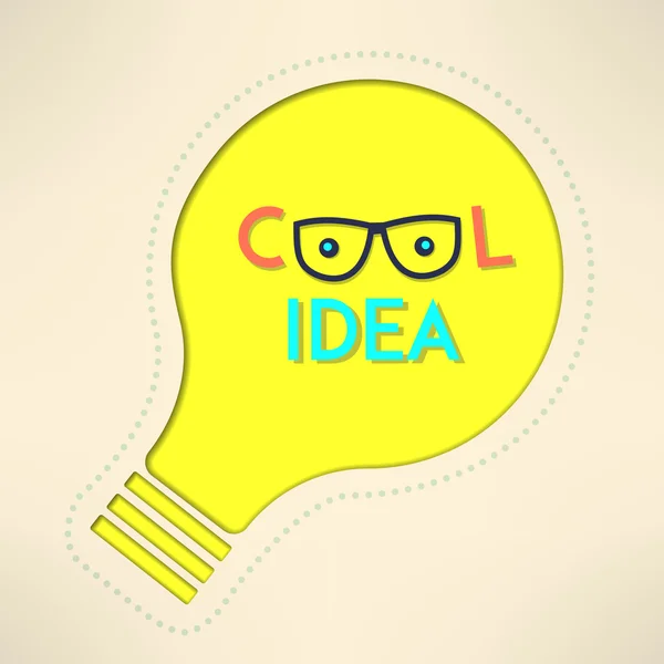 Light bulb cool idea with googles background. Inspirational design. Creativity concept. Vector illustration. — Stock Vector