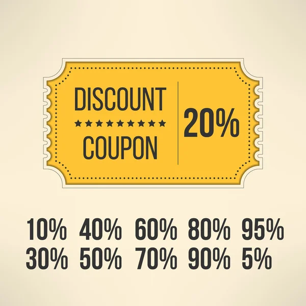 Promo coupon de promotion dans le design vintage. Carte cadeau de vente. Illustration vectorielle . — Image vectorielle