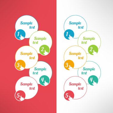 Vektör iş işlem adımları Infographic öğeleri. Parmakları işaret ile özel öğretmen, öğretim veya tanıtımı afiş