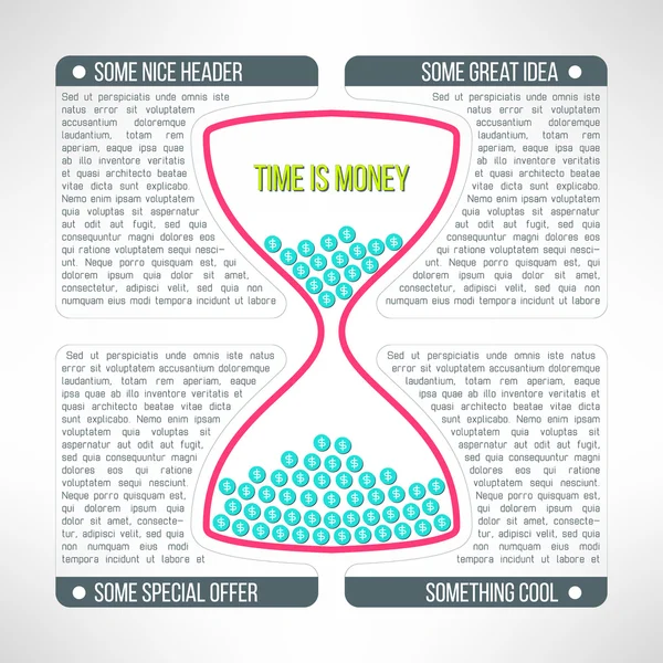 Kum saati ile iş infographics şablonu