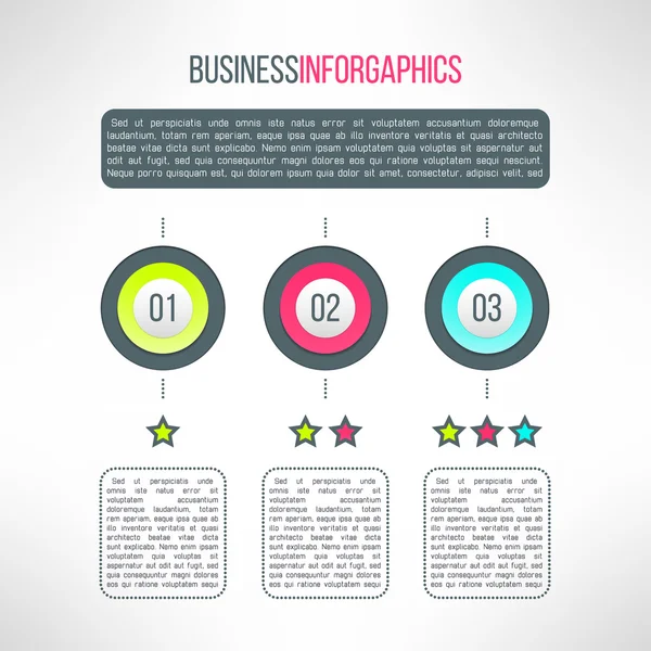 Proceso de negocio pasos elementos infográficos — Vector de stock