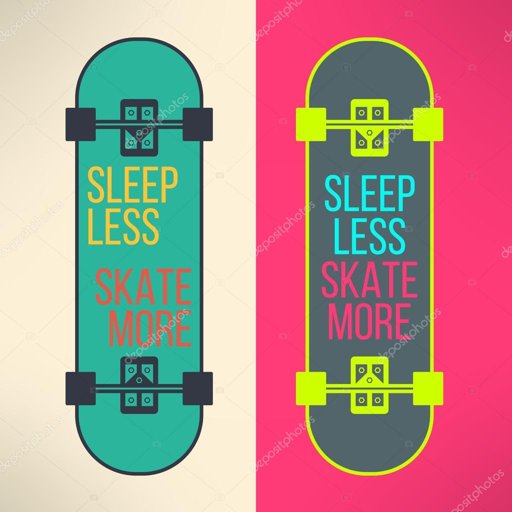Skateboard background with cool slogan Stock Vector Image by ©MikaelMiro  #72549133
