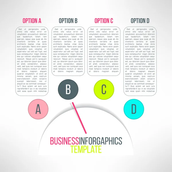 Étapes du processus opérationnel éléments infographiques — Image vectorielle