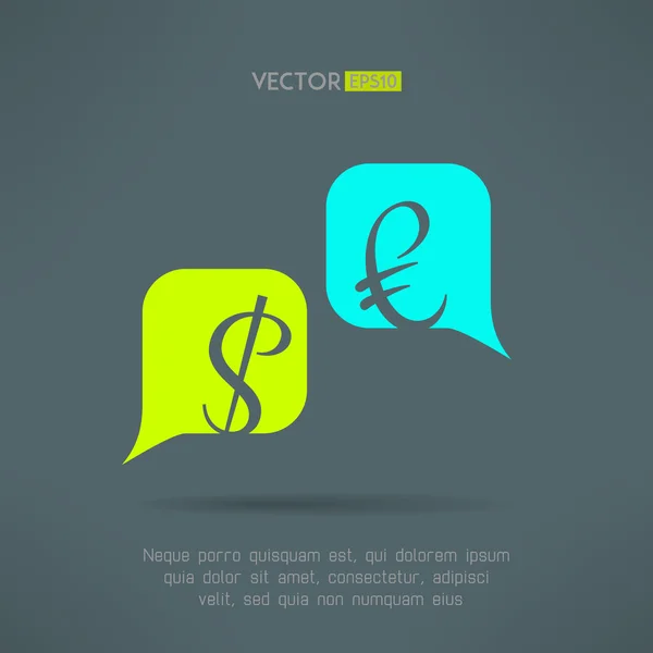 Euro and dollar dialog — Stock Vector