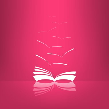 Kitap simgesi martı ile
