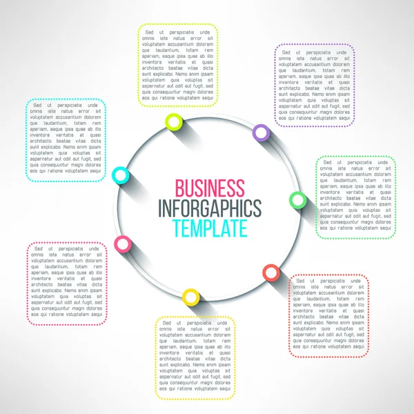 Vector círculo proceso infografías plantilla Gráficos Vectoriales