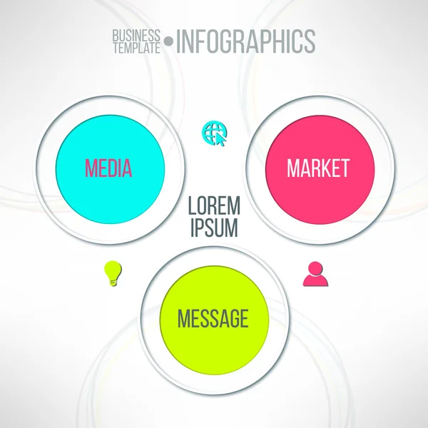 Message du marché des médias — Image vectorielle