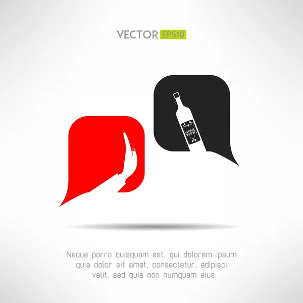 No alcohol dialog background — Stock Vector