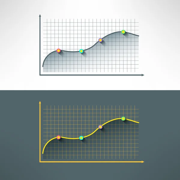 Gráfico gráfico de gráficos em design plano moderno . — Vetor de Stock