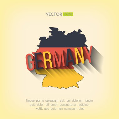 Almanya Haritası düz tasarım