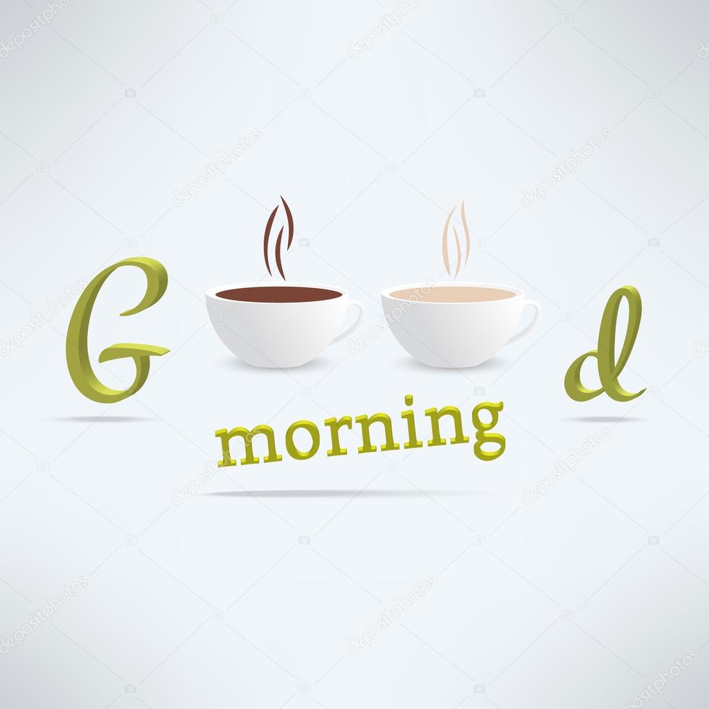 coffee background with cups and lettering