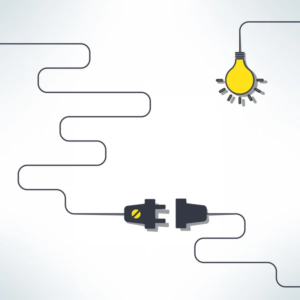 Draad plug- and -socket — Stockvector