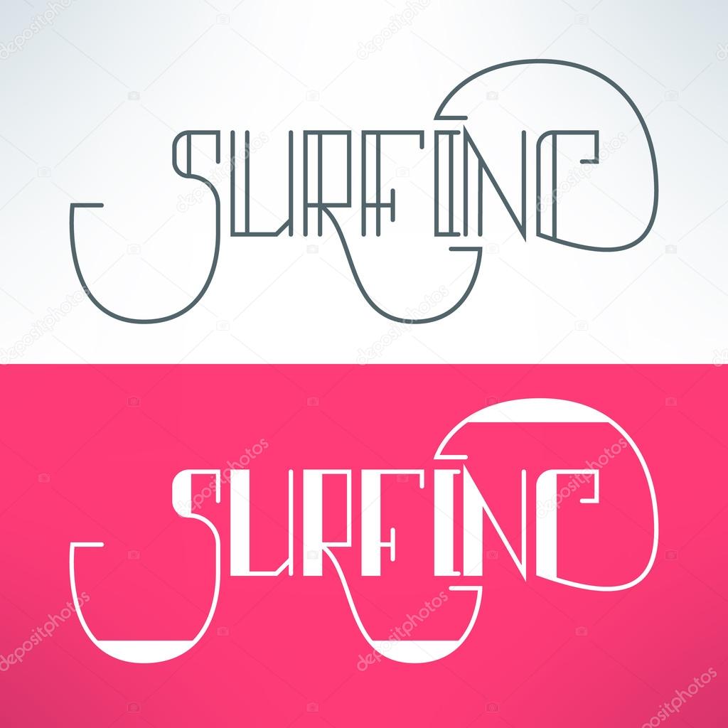 Surf vintage lettering design background. Stock Vector by ©MikaelMiro ...