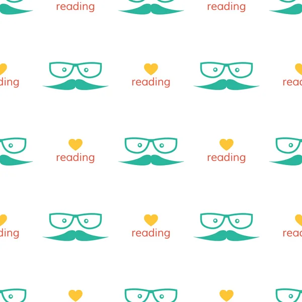 Love reading seamless pattern — Stockvector