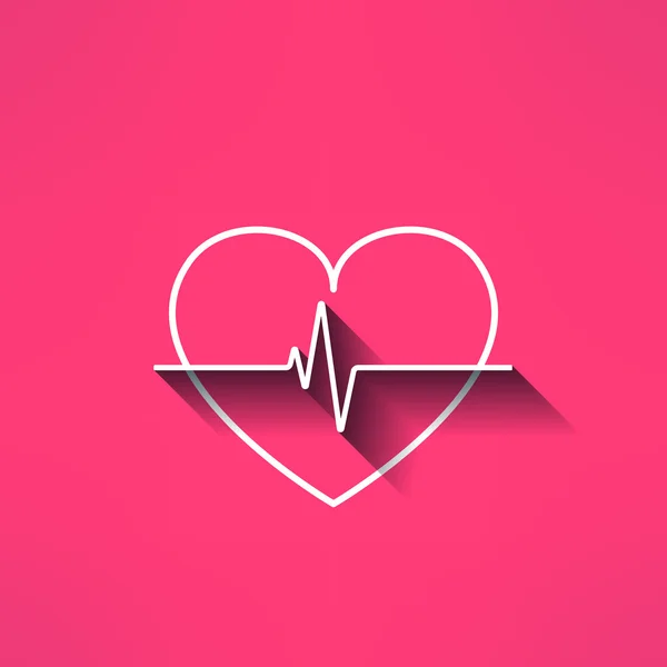 Heartbeat medical sign — Stok Vektör