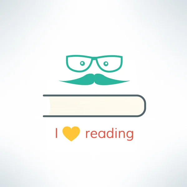 reading banner with heart and book