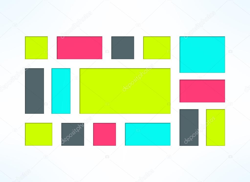 colorful embedded frames set