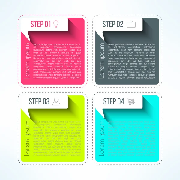 Infographic template in modern flat design — Stockvector