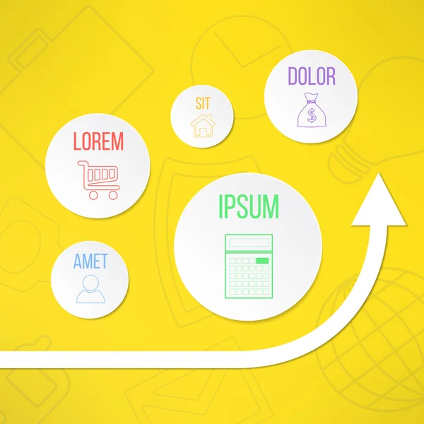 Infografik-Vorlage mit Kreisen — Stockvektor