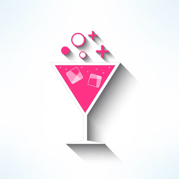 Cocktail-Symbol im modernen Design. — Stockvektor