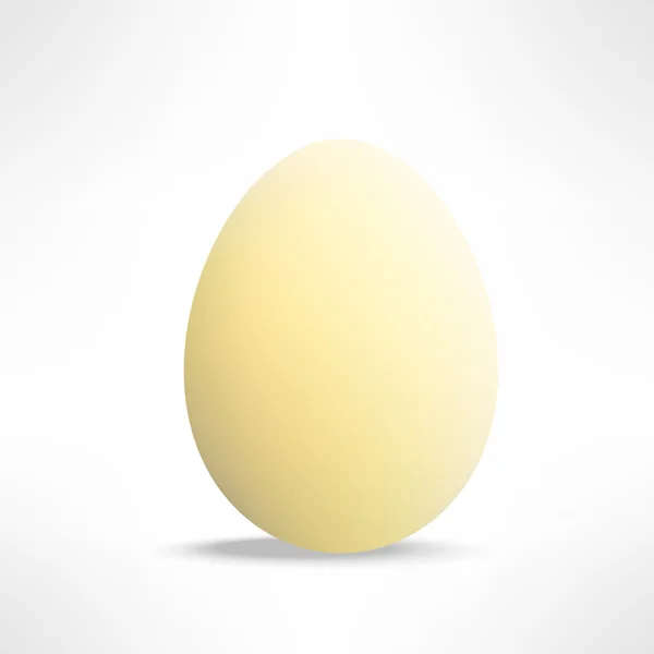 Vector realistic yellowish egg — Stock Vector