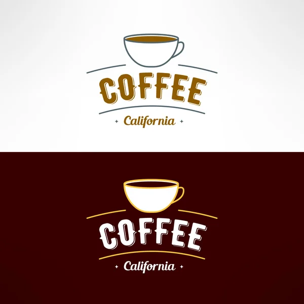 Vektor kávézó logó. — Stock Vector