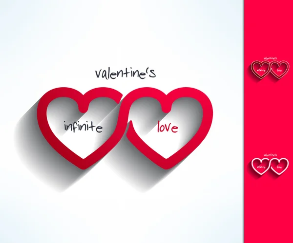Vektor valentinky nekonečnou lásku Sans — Stockový vektor