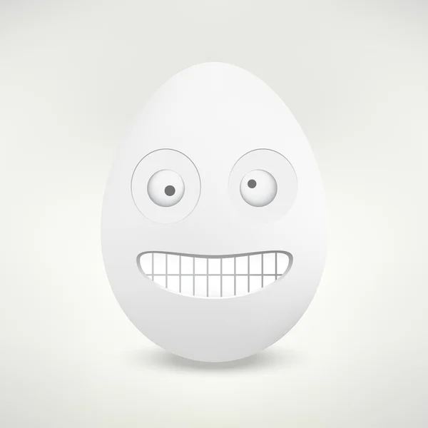 Vektör çılgın mutlu ve komik yumurta Vektör Grafikler