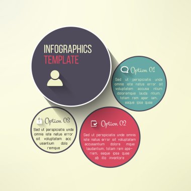 Vektör daire Infographic panoları modern düz tasarım. Web sayfası düzeni şablonu