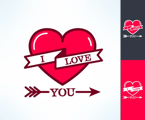 Set of vector i love you — Stock Vector