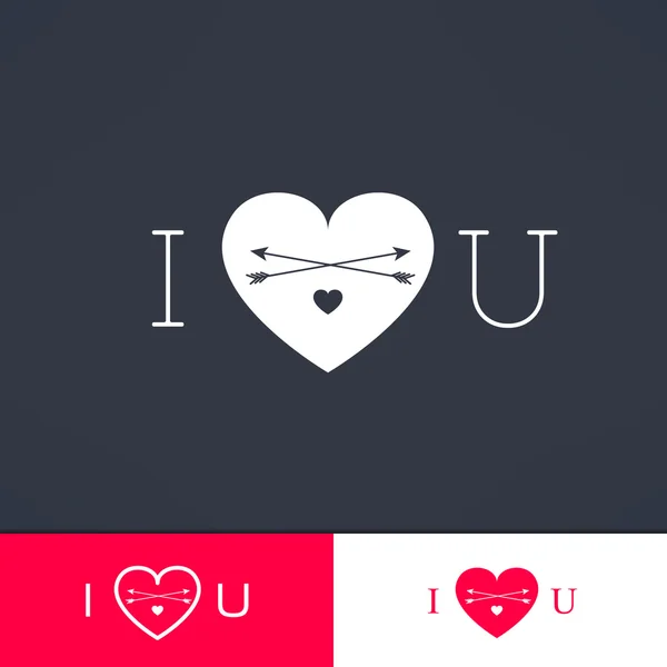 Set of vector i love you — Stock Vector