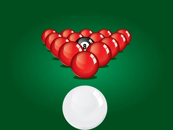 Bola de snooker na mesa . — Vetor de Stock