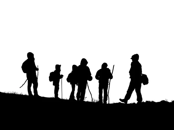 Bir dağda hiking