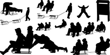 Çocuk sledging üzerinde