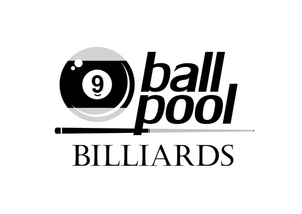 Biljart. 9 ballenbad. Rechtenvrije Stockvectors